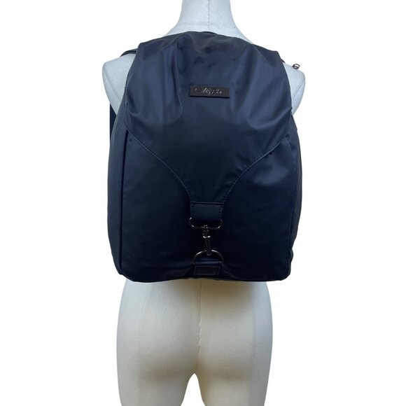 Ashley Black Women’s Black Nylon Secure Adjustable Straps Multi Pockets Backpack - Picture 11 of 13